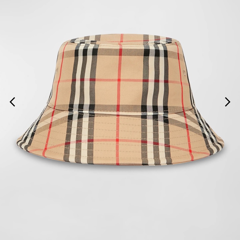 Burberry check print twill bucket hat